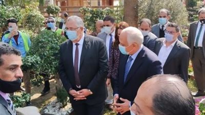 وزيرا الزراعة والشباب يفتتحان معرض زهور الربيع بحديقة الأورمان بالجيزة