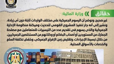 حقيقة زيادة الرسوم الجمركية خلال الفترة المقبلة