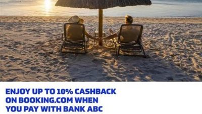 ببطاقات فيزا بنك ABC الائتمانية.. كاش باك 10% من ”Booking”