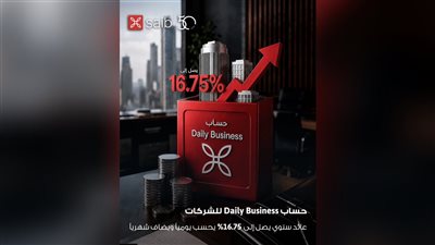 بنك saib يتيح عائدًا سنويًا يصل إلى 16.75% على حساب Daily Business للشركات