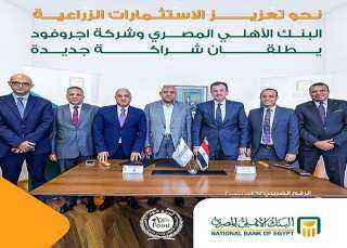 البنك الأهلي المصري يتعاون مع شركة «أجروفود» لتجارة الأقطان وإنتاج وتجارة التقاوي